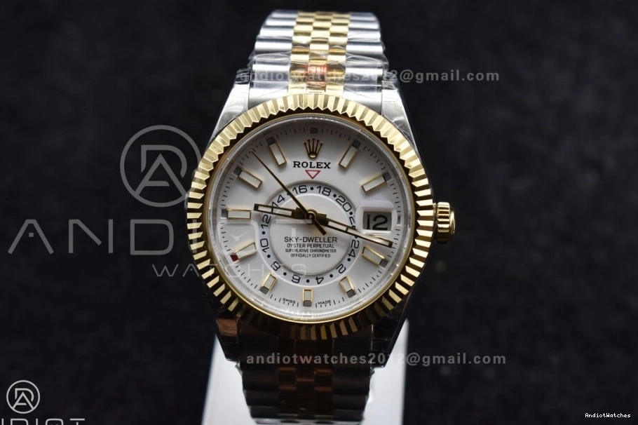 A23J Edition Bracelet Dial YG YG SS SS EasyCare Noob Skydweller White 1113 Best On 0104